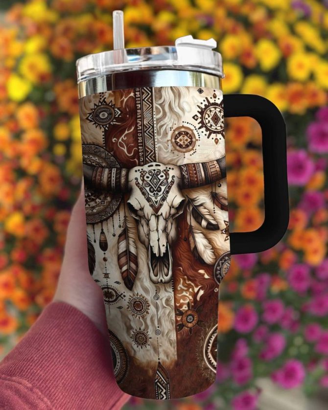 Cow Custom Stanley Quencher 40Oz Stainless Steel Tumbler With Handle - Image 2