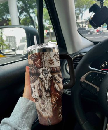 Cow Custom Stanley Quencher 40Oz Stainless Steel Tumbler With Handle