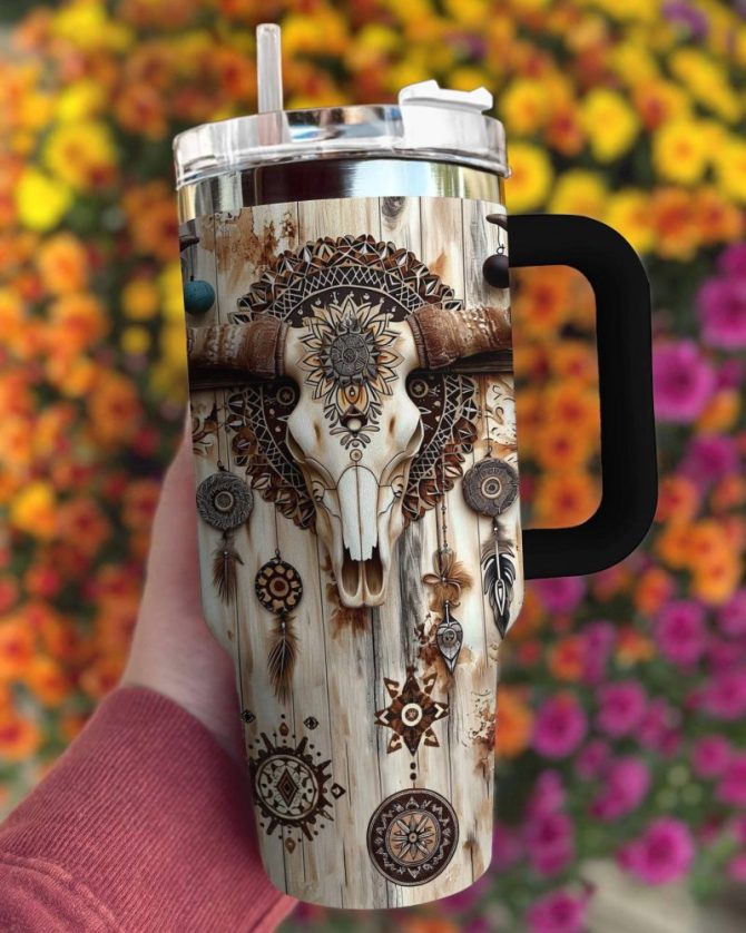 Cow Custom Stanley Quencher 40Oz Stainless Steel Tumbler With Handle - Image 2