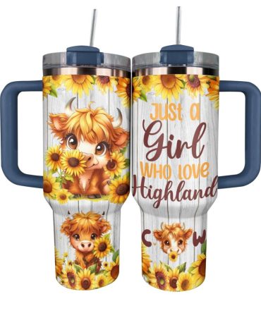 Cow Custom Stanley Quencher 40Oz Stainless Steel Tumbler With Handle