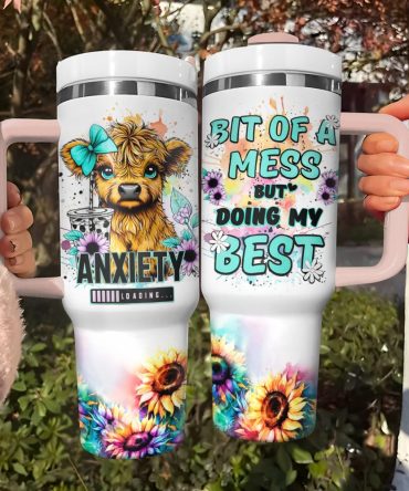 Cow Flower Custom Stanley Quencher 40Oz Stainless Steel Tumbler With Handle