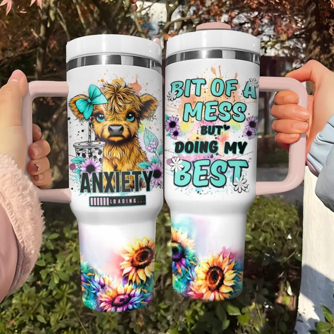 Cow Flower Custom Stanley Quencher 40Oz Stainless Steel Tumbler With Handle