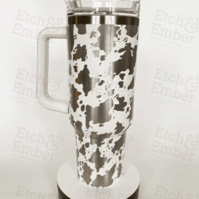 Cow Print Custom Stanley Quencher 40Oz Stainless Steel Tumbler - Image 2