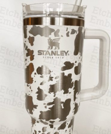 Cow Print Custom Stanley Quencher 40Oz Stainless Steel Tumbler