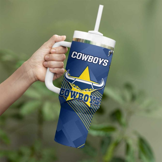 Cowboys And Broncos Rugby Dynamic Style Custom Stanley Quencher 40Oz Stainless Steel Tumbler With Handle - Image 4