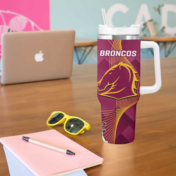 Cowboys And Broncos Rugby Dynamic Style Custom Stanley Quencher 40Oz Stainless Steel Tumbler With Handle - Image 5