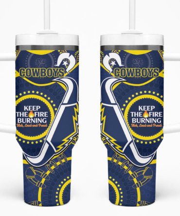 Cowboys Naidoc Week Nrl Custom Stanley Quencher 40Oz Stainless Steel Tumbler