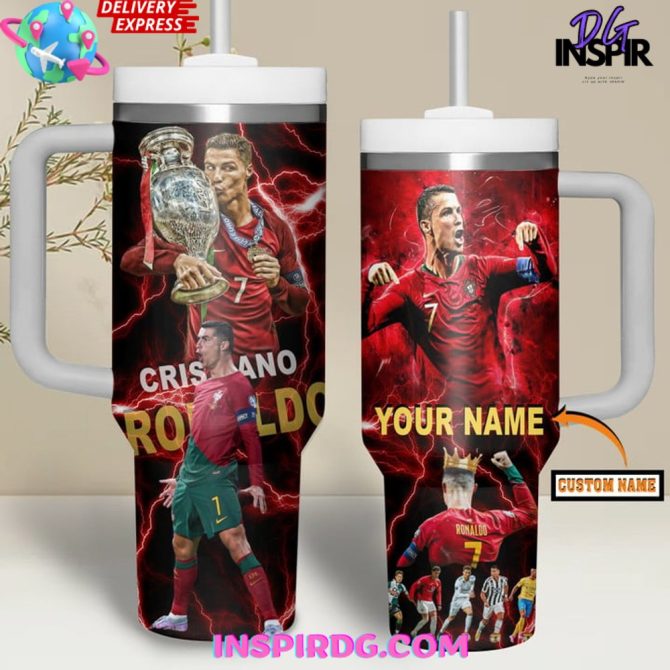 Cr7 Ronaldo Euro 2024 Custom Stanley Quencher 40Oz Stainless Steel Tumbler