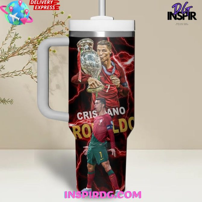 Cr7 Ronaldo Euro 2024 Custom Stanley Quencher 40Oz Stainless Steel Tumbler - Image 3