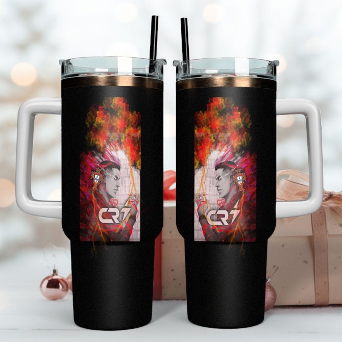 Cristiano Ronaldo Cr7 Sports Custom Stanley Quencher 40Oz Stainless Steel Tumbler With Handle - Image 4