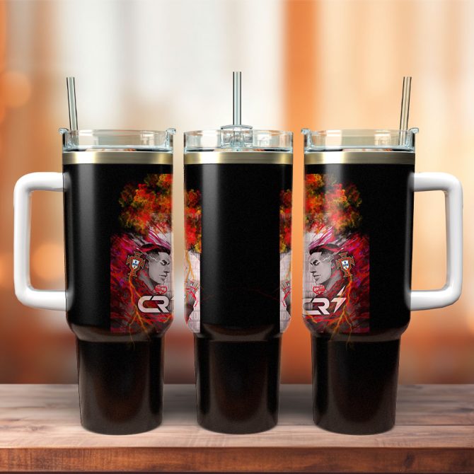 Cristiano Ronaldo Cr7 Sports Custom Stanley Quencher 40Oz Stainless Steel Tumbler With Handle