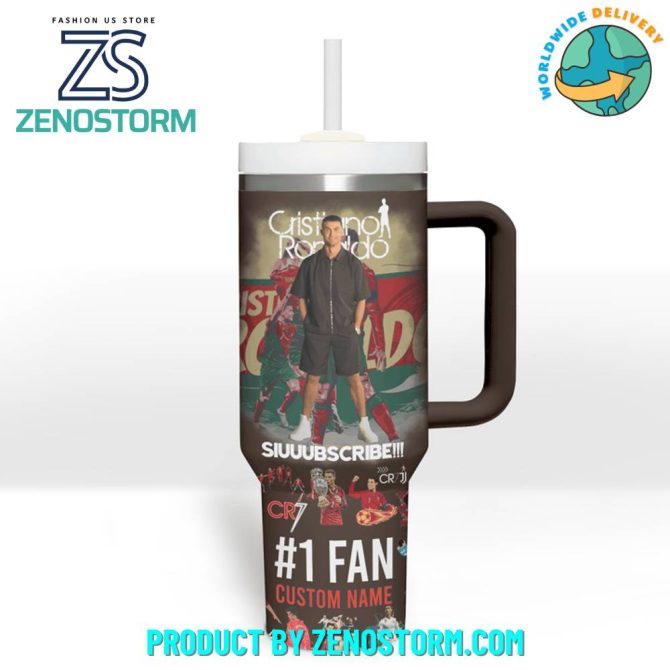 Cristiano Ronaldo Cr7 Sports Custom Stanley Quencher 40Oz Stainless Steel Tumbler With Handle - Image 2