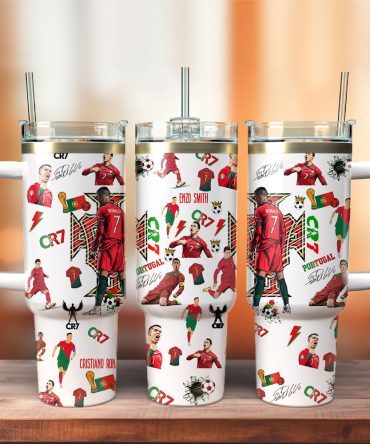 Cristiano Ronaldo Cr7 Sports Custom Stanley Quencher 40Oz Stainless Steel Tumbler With Handle