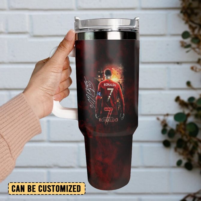 Cristiano Ronaldo Cr7 Sports Custom Stanley Quencher 40Oz Stainless Steel Tumbler With Handle - Image 3