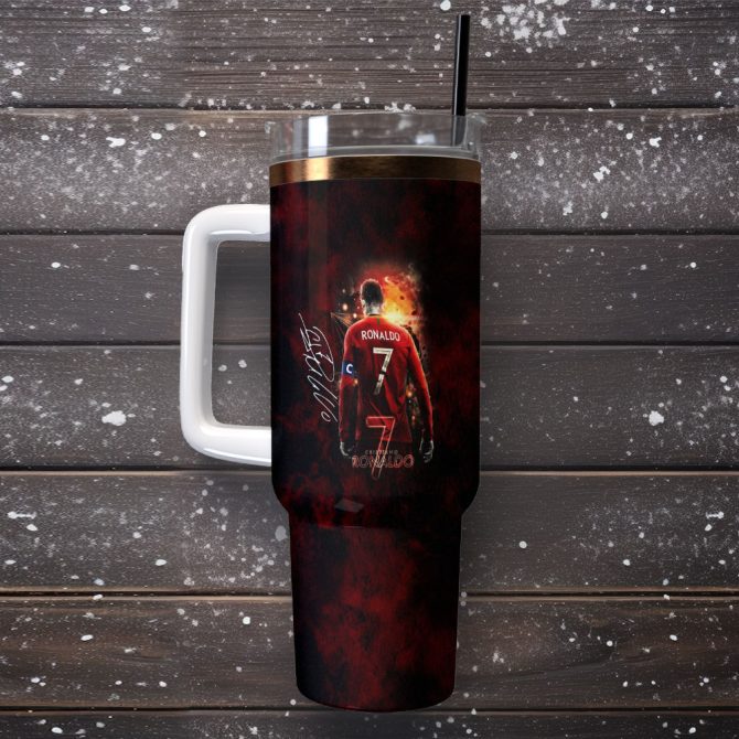 Cristiano Ronaldo Cr7 Sports Custom Stanley Quencher 40Oz Stainless Steel Tumbler With Handle - Image 2