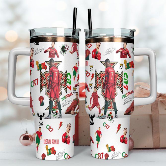 Cristiano Ronaldo Cr7 Sports Custom Stanley Quencher 40Oz Stainless Steel Tumbler With Handle - Image 4
