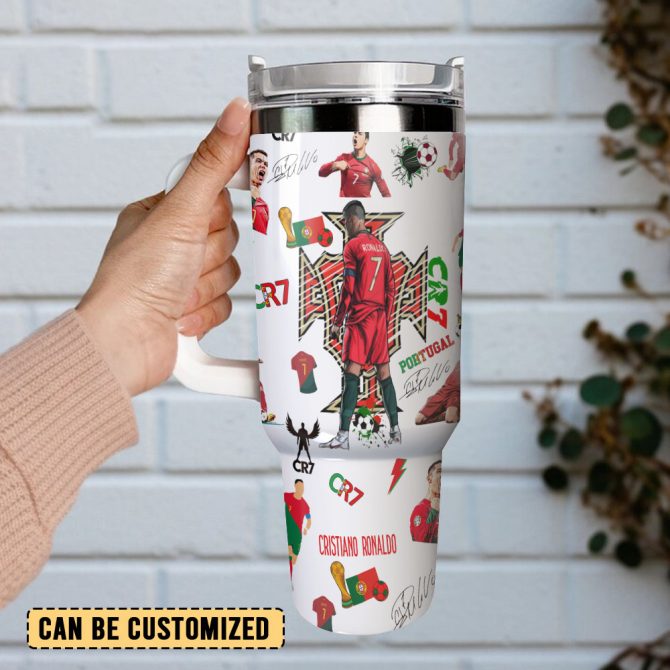 Cristiano Ronaldo Cr7 Sports Custom Stanley Quencher 40Oz Stainless Steel Tumbler With Handle - Image 3