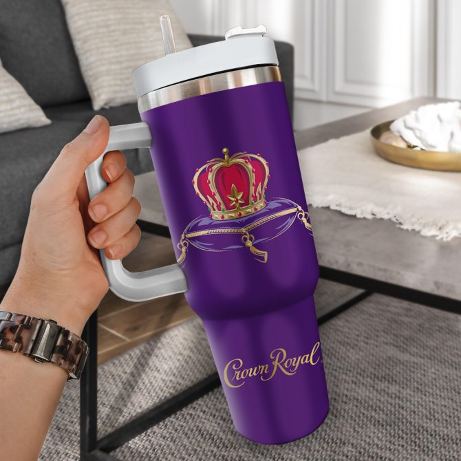 Crown Royal Drinks Custom Stanley Quencher 40Oz Stainless Steel Tumbler - Image 3