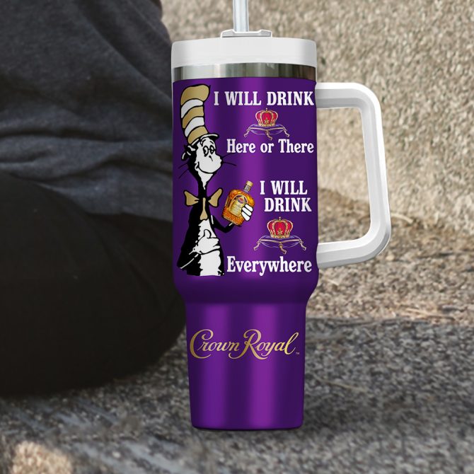 Crown Royal Drinks Custom Stanley Quencher 40Oz Stainless Steel Tumbler - Image 2