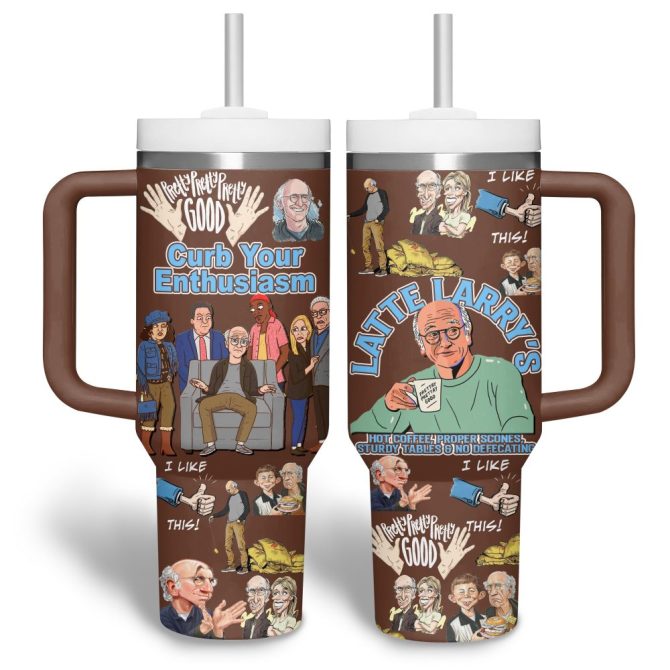 Curb Your Enthusiasm Tv Series Custom Stanley Quencher 40Oz Stainless Steel Tumbler - Image 6