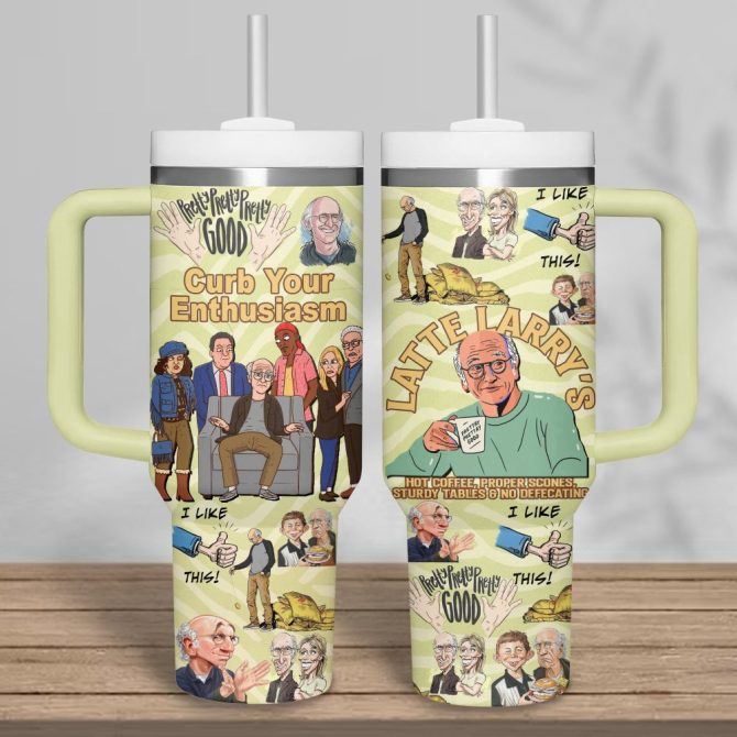 Curb Your Enthusiasm Tv Series Custom Stanley Quencher 40Oz Stainless Steel Tumbler