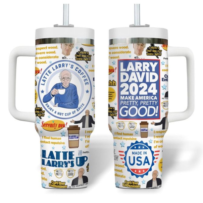 Curb Your Enthusiasm Tv Series Custom Stanley Quencher 40Oz Stainless Steel Tumbler