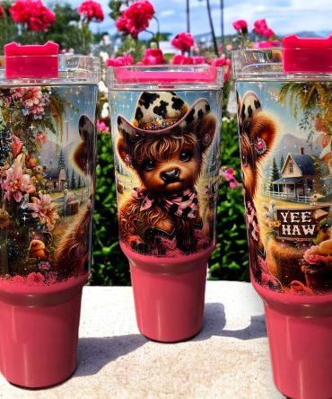 Cute Cow Custom Stanley Quencher 40Oz Stainless Steel Tumbler