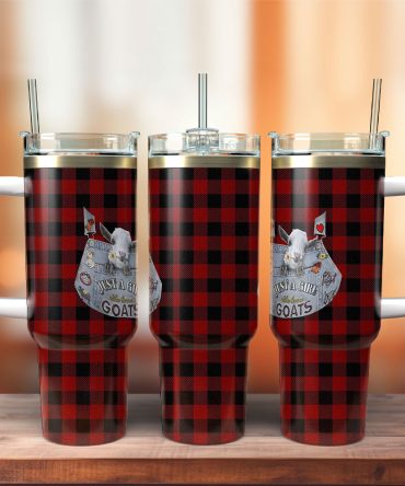 Cute Goat Custom Stanley Quencher 40Oz Stainless Steel Tumbler With Handle