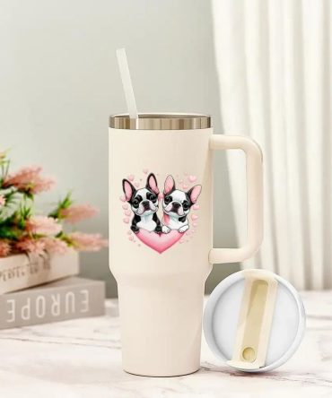Cute Puppies Custom Stanley Quencher 40Oz Stainless Steel Tumbler