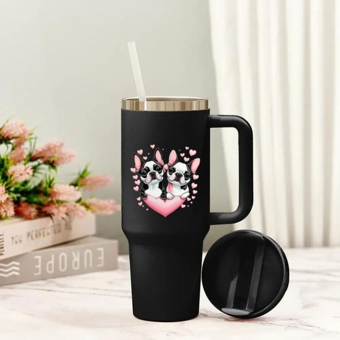 Cute Puppies Custom Stanley Quencher 40Oz Stainless Steel Tumbler