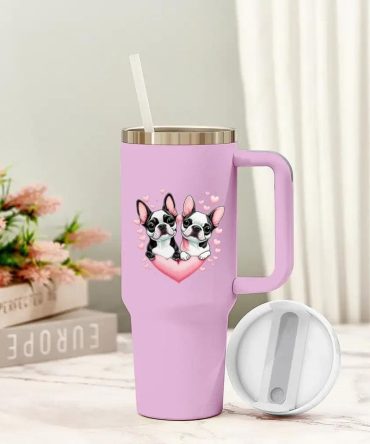 Cute Puppies Custom Stanley Quencher 40Oz Stainless Steel Tumbler