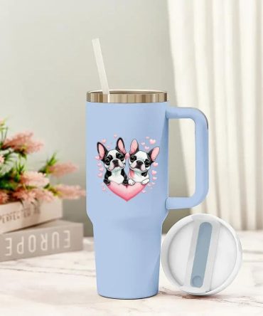 Cute Puppies Custom Stanley Quencher 40Oz Stainless Steel Tumbler
