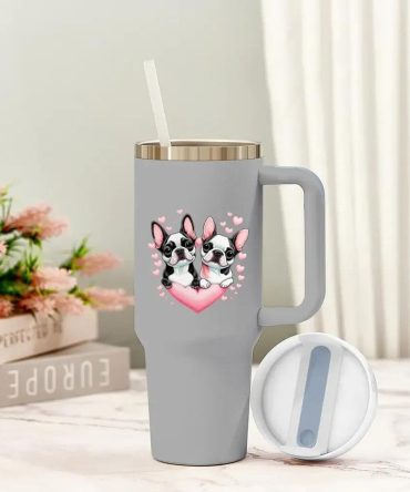 Cute Puppies Custom Stanley Quencher 40Oz Stainless Steel Tumbler