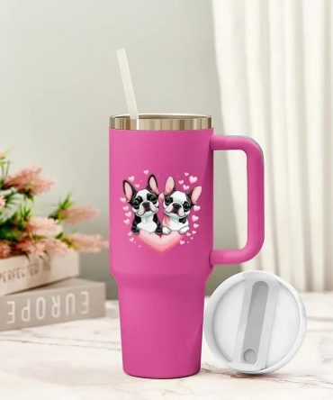 Cute Puppies Custom Stanley Quencher 40Oz Stainless Steel Tumbler