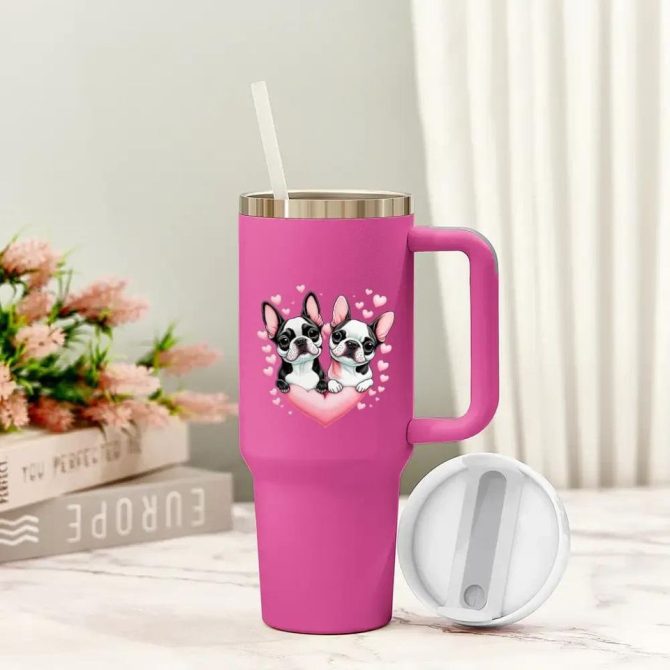 Cute Puppies Custom Stanley Quencher 40Oz Stainless Steel Tumbler