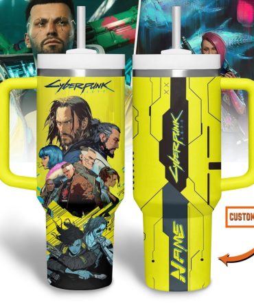 Cyberpunk 2077 Games Custom Stanley Quencher 40Oz Stainless Steel Tumbler