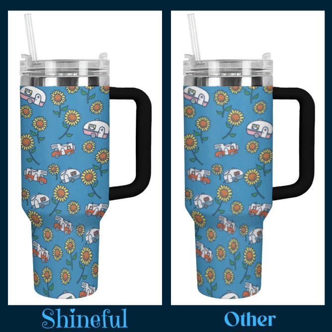 Dachshund On Halloween Midnight Custom Stanley Quencher 40Oz Stainless Steel Tumbler With Handle - Image 5