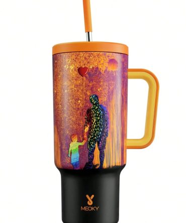 Dad And Kid Custom Stanley Quencher 40Oz Stainless Steel Tumbler With Handle