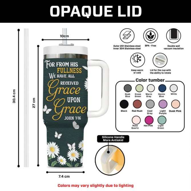 Daisy Butterfly Faith Custom Stanley Quencher 40Oz Stainless Steel Tumbler With Handle - Image 7