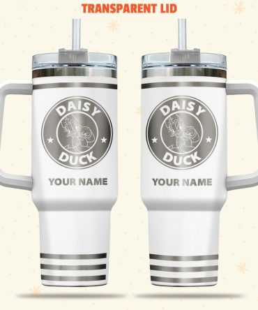 Daisy Duck Disney Cartoon Custom Stanley Quencher 40Oz Stainless Steel Tumbler With Handle
