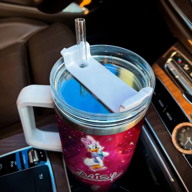 Daisy Duck Mickey Mouse And Friends Cartoon Custom Stanley Quencher 40Oz Stainless Steel Tumbler With Handle - Image 4