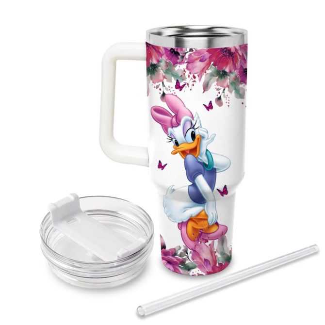 Daisy Duck Mickey Mouse And Friends Cartoon Custom Stanley Quencher 40Oz Stainless Steel Tumbler With Handle - Image 2