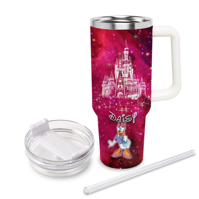 Daisy Duck Mickey Mouse And Friends Cartoon Custom Stanley Quencher 40Oz Stainless Steel Tumbler With Handle - Image 3