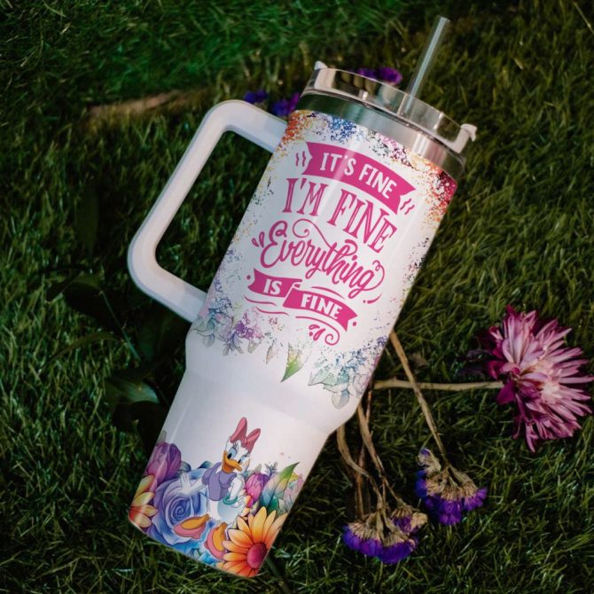 Daisy Duck Mickey Mouse And Friends Cartoon Custom Stanley Quencher 40Oz Stainless Steel Tumbler With Handle - Image 6