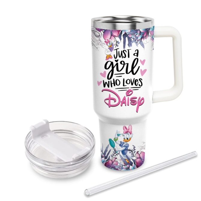 Daisy Duck Mickey Mouse And Friends Cartoon Custom Stanley Quencher 40Oz Stainless Steel Tumbler With Handle - Image 3