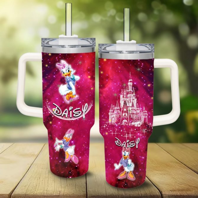 Daisy Duck Mickey Mouse And Friends Cartoon Custom Stanley Quencher 40Oz Stainless Steel Tumbler With Handle