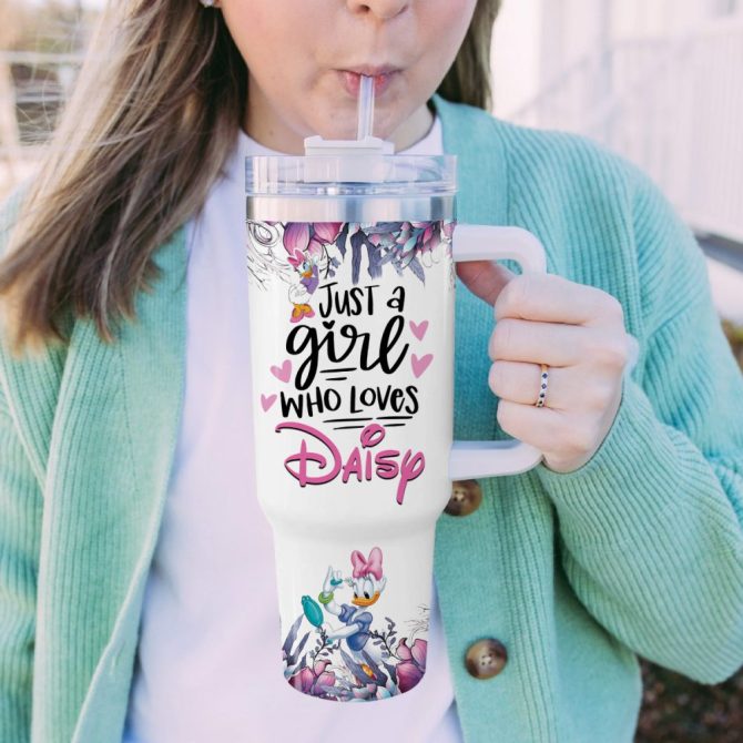 Daisy Duck Mickey Mouse And Friends Cartoon Custom Stanley Quencher 40Oz Stainless Steel Tumbler With Handle - Image 5