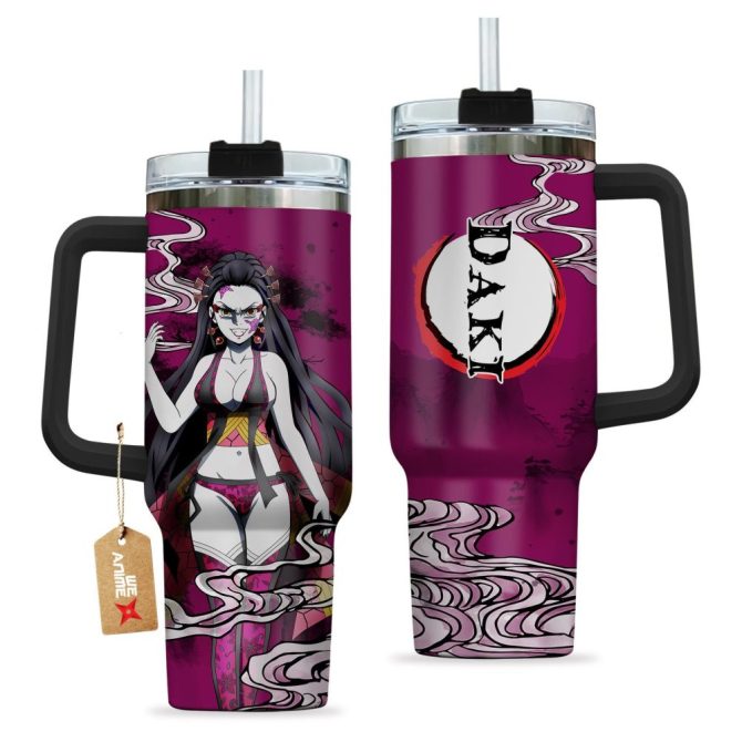 Daki Demon Slayer Anime Custom Stanley Quencher 40Oz Stainless Steel Tumbler