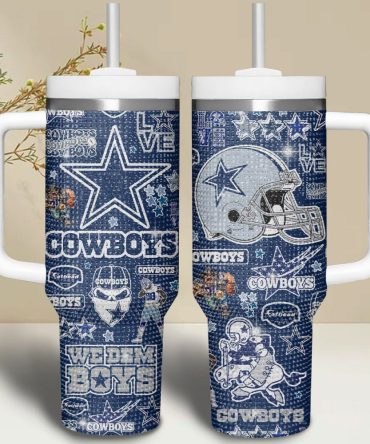 Dallas Cowboys Bling Nfl Custom Stanley Quencher 40Oz Stainless Steel Tumbler