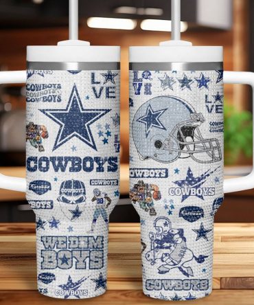Dallas Cowboys Bling Nfl Custom Stanley Quencher 40Oz Stainless Steel Tumbler